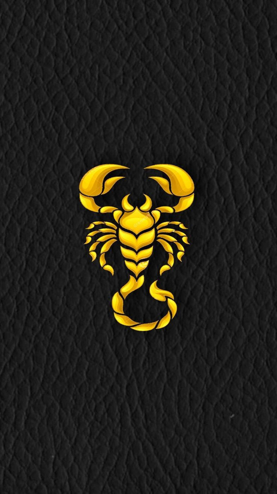 Skorpion guld æstetisk læder overflade Wallpaper