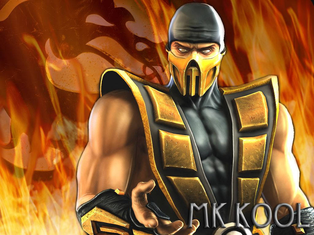 Poster Di Scorpione Di Mortal Kombat Sfondo