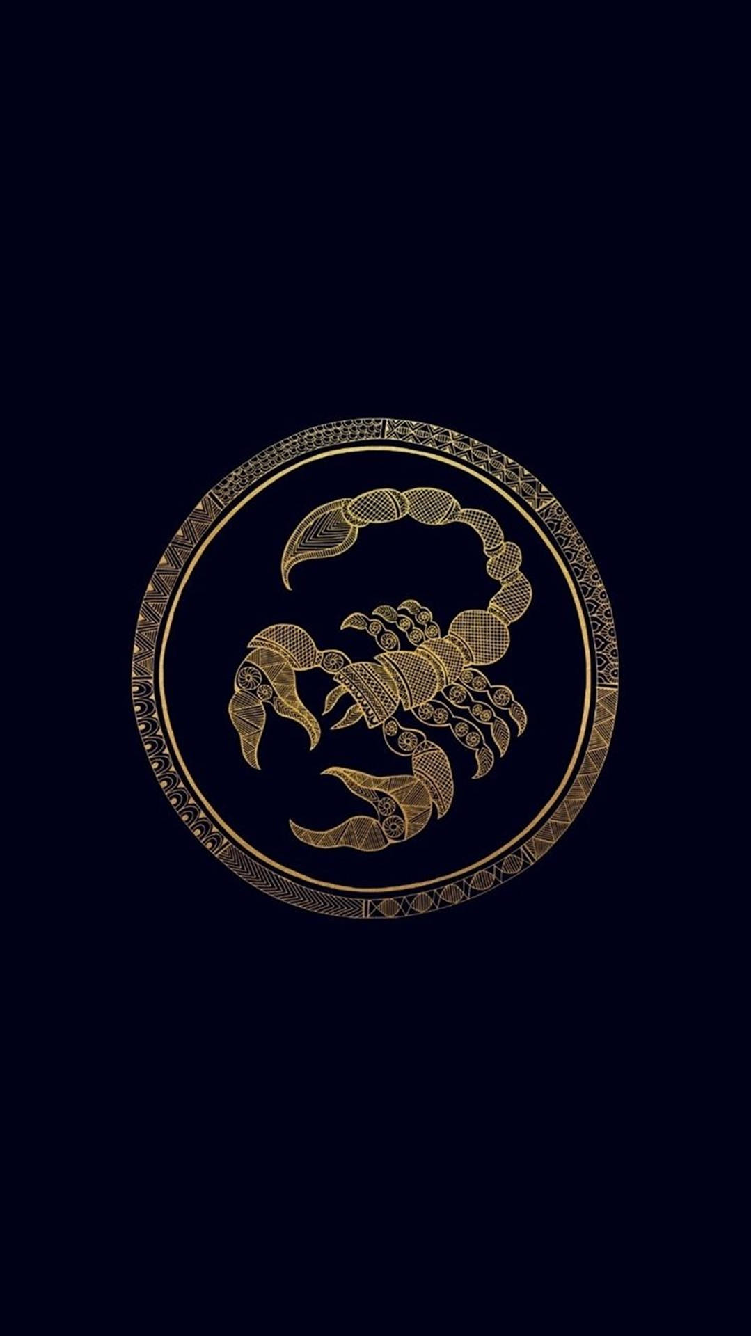 Scorpion Seal On Black Wallpaper