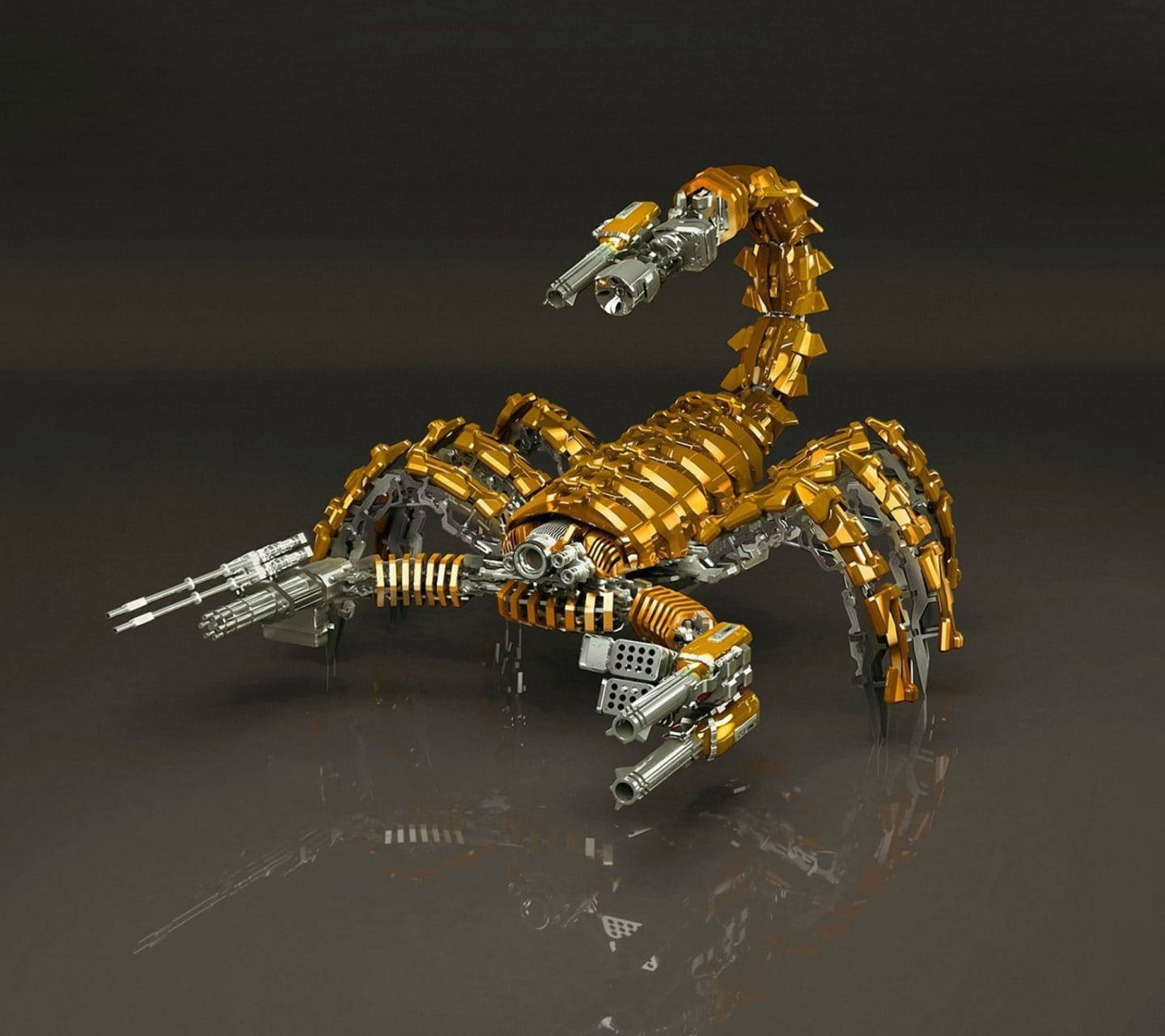 Scorpion Yellow Robot Aesthetic Wallpaper