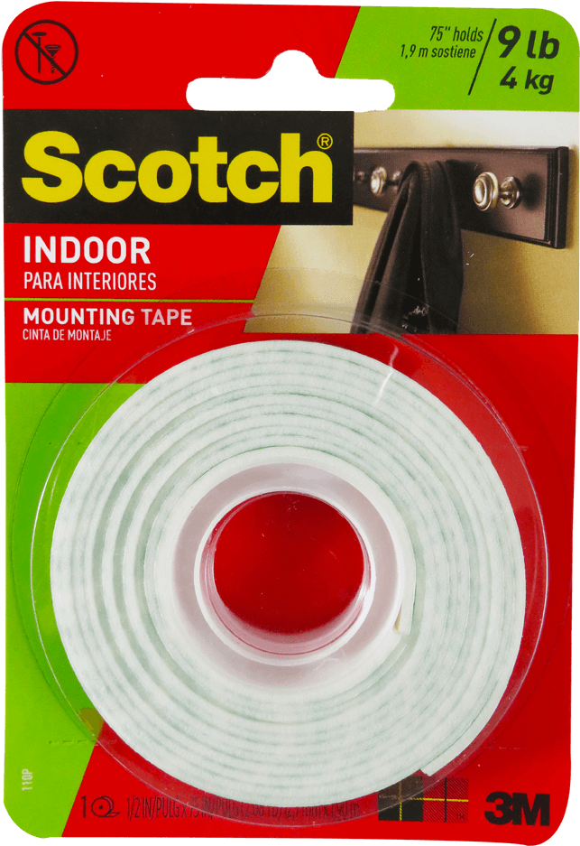 Scotch Indoor Mounting Tape Packaging PNG
