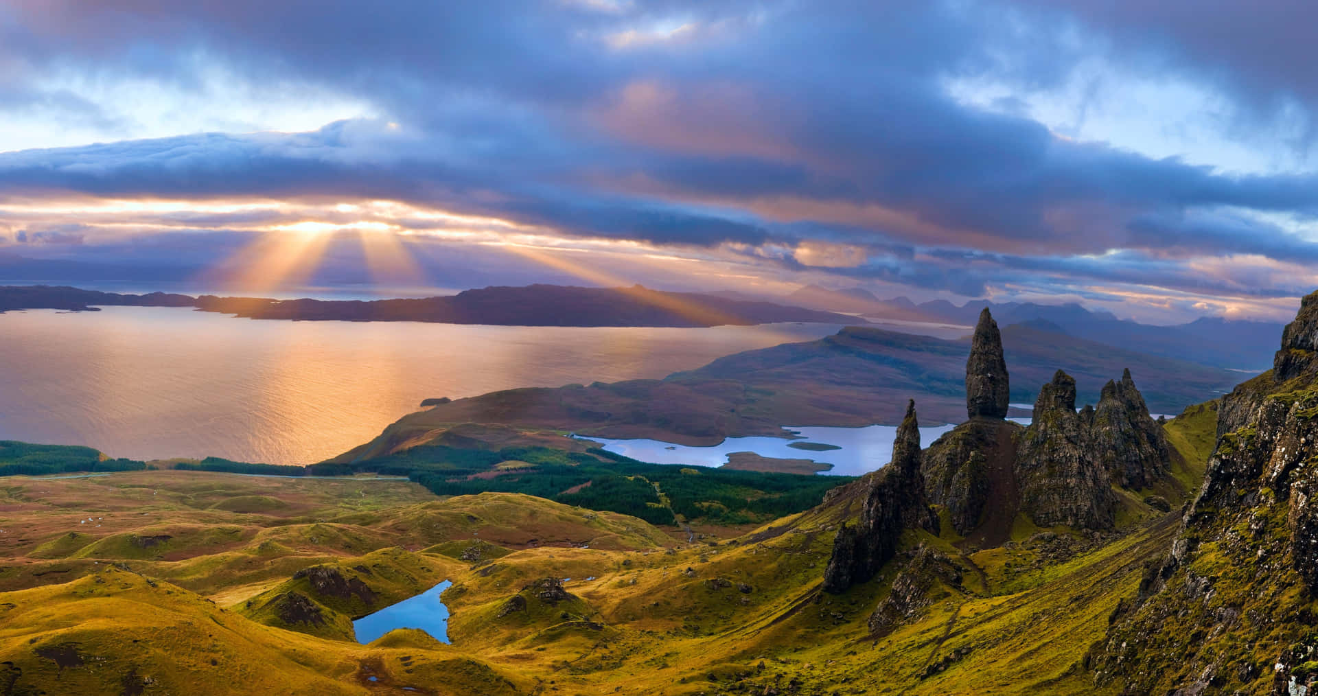 Caption: Majestic Scottish Highlands with a Scenic Lake