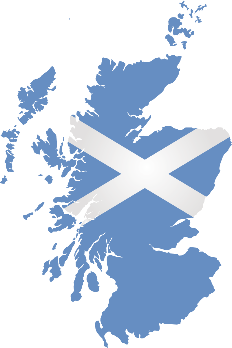 Scotland Flag Map Graphic PNG