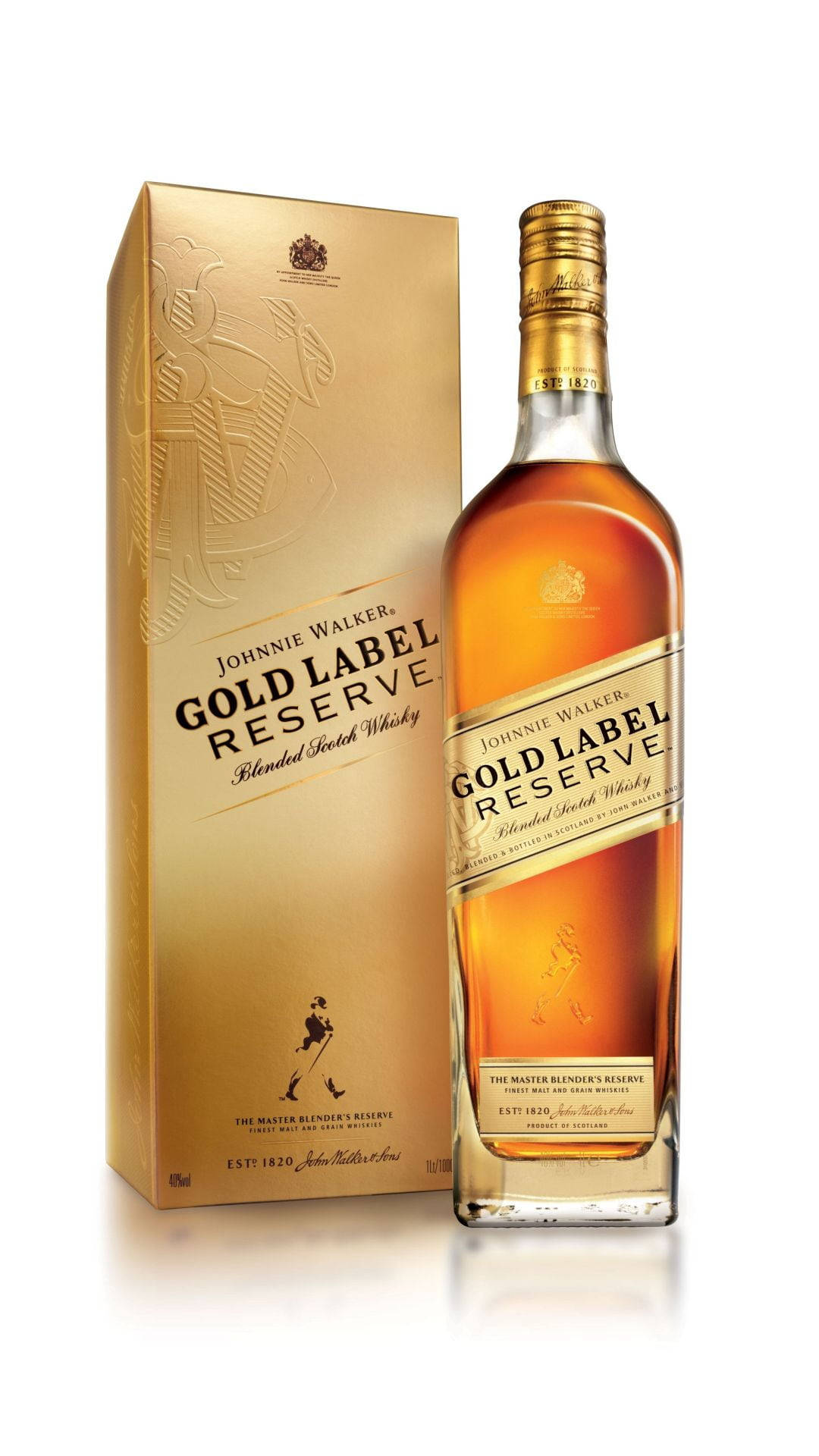 Skotland Johnnie Walker Gold Label Ædel Malt Scotch Whisky Tapet Wallpaper