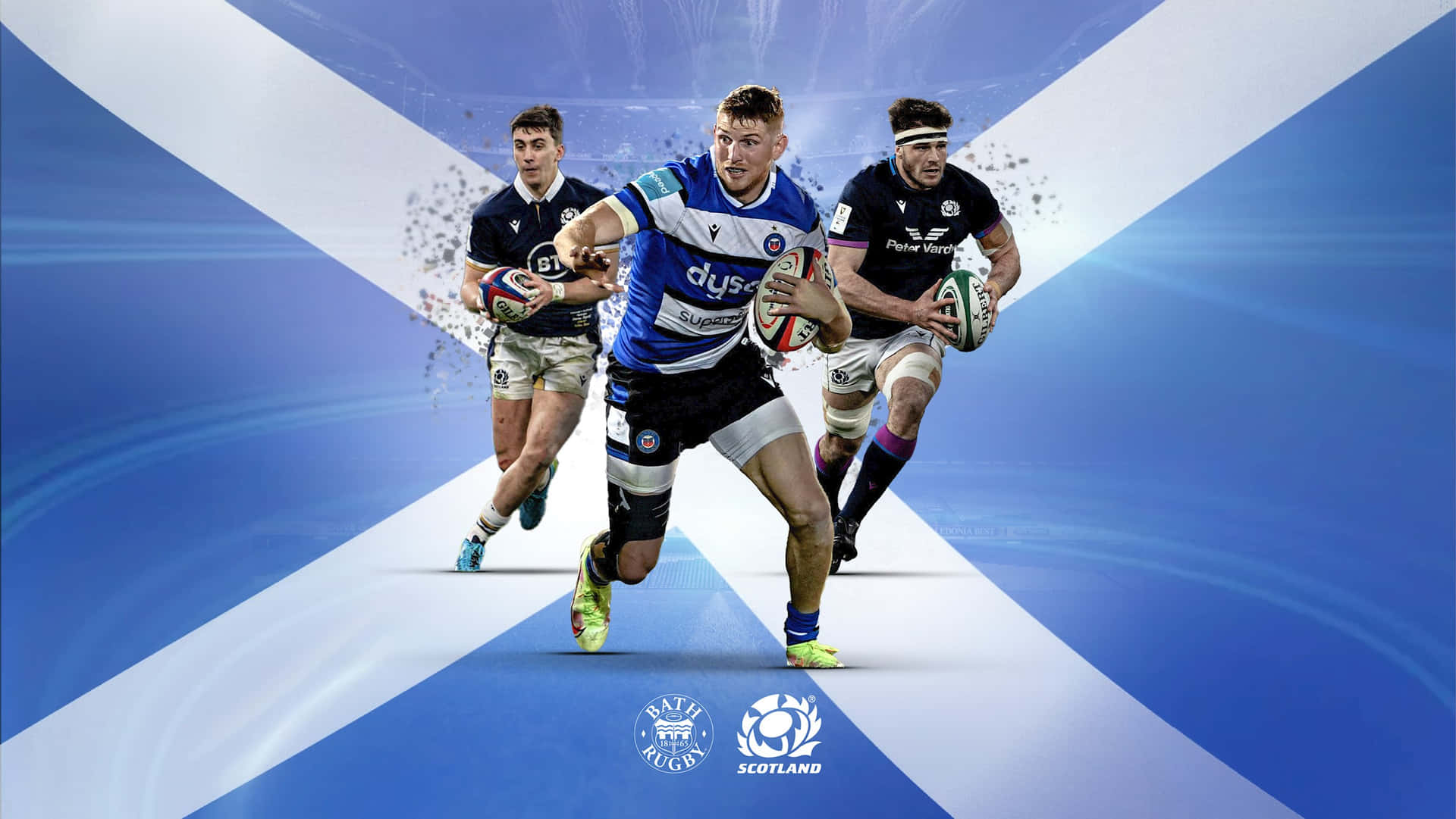 Scotland Rugby Team in Action Wallpaper