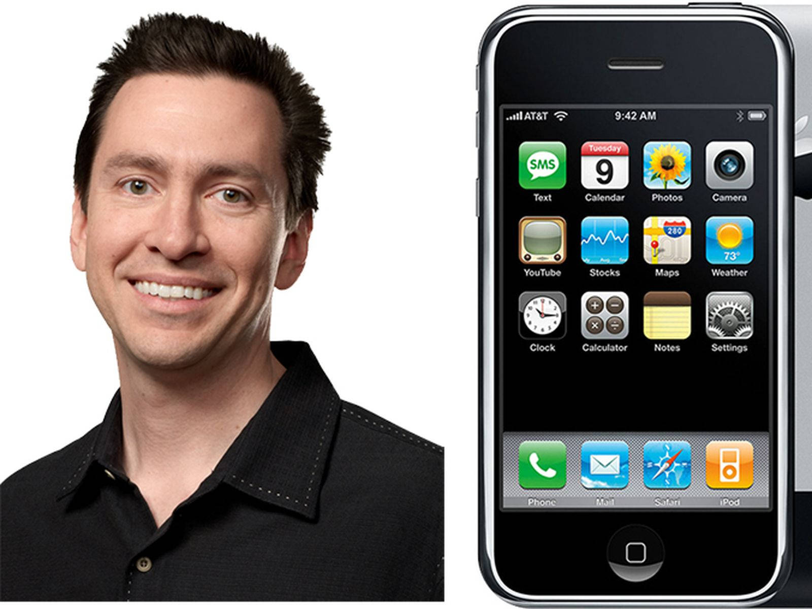 Scott Forstall With The Original Iphone 3g Background