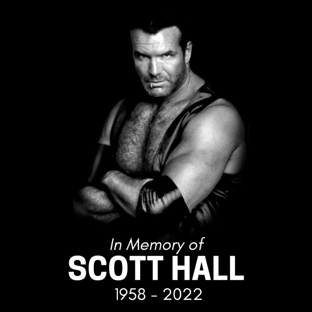 Scott Hall Black And White Tribute Photo Wallpaper