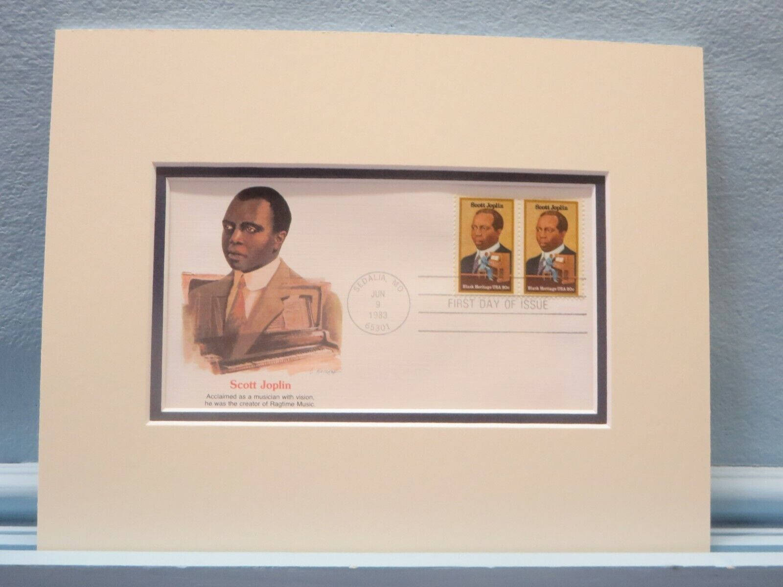 Scott Joplin Collectible Post Stamp In Frame Wallpaper