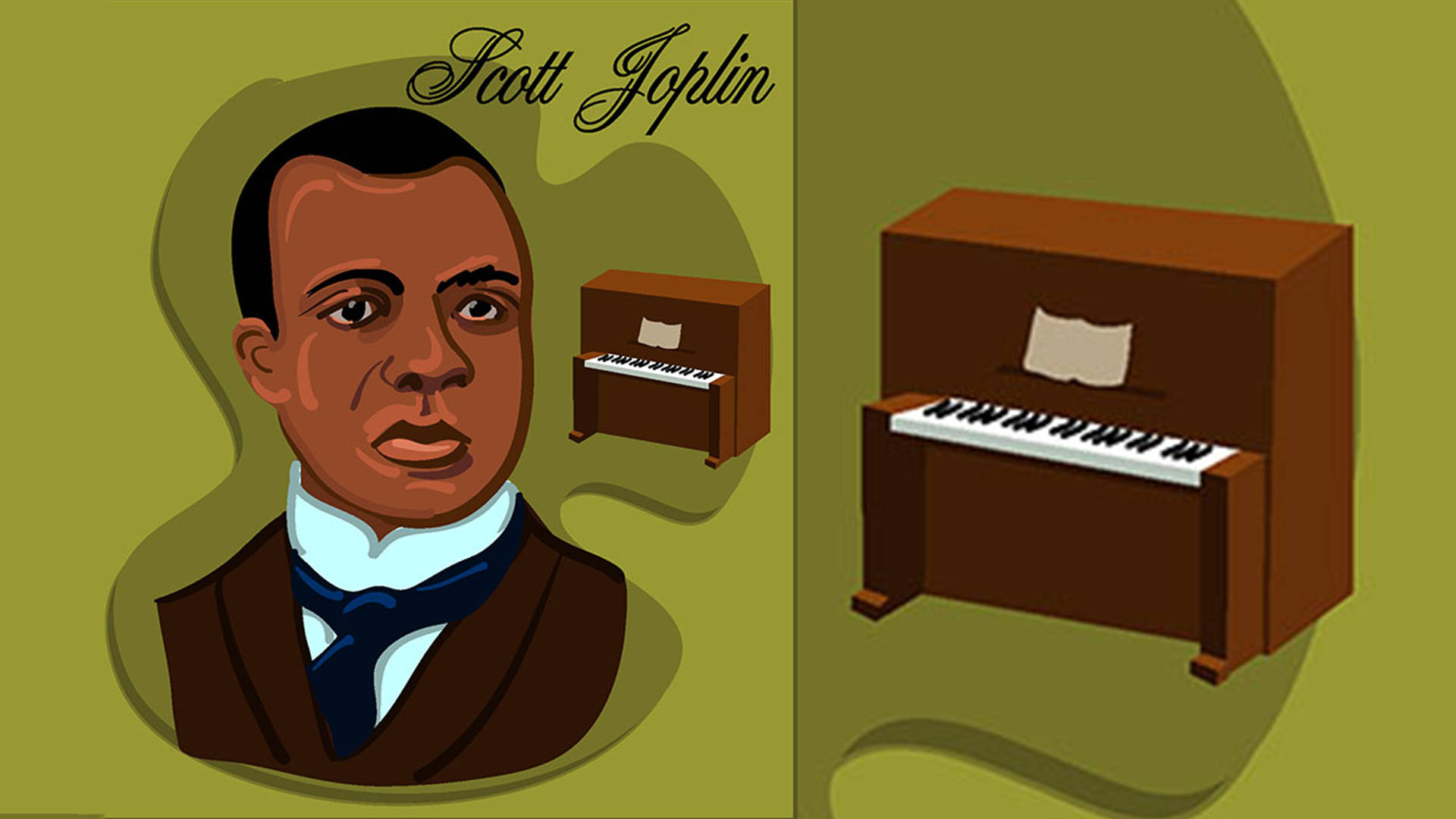 Scott Joplin Piano Digital Art Wallpaper