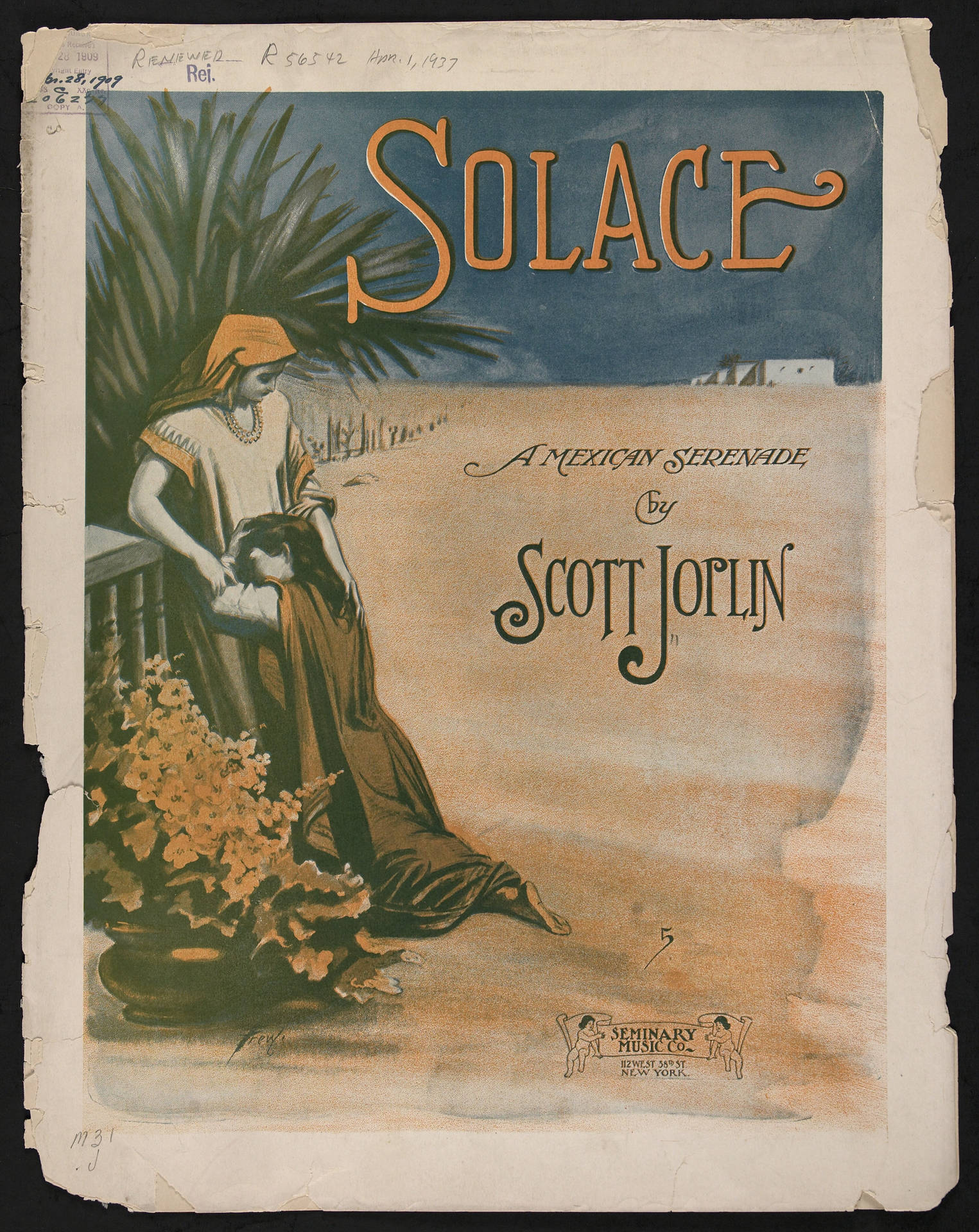 Scott Joplin Solace Front Cover Wallpaper