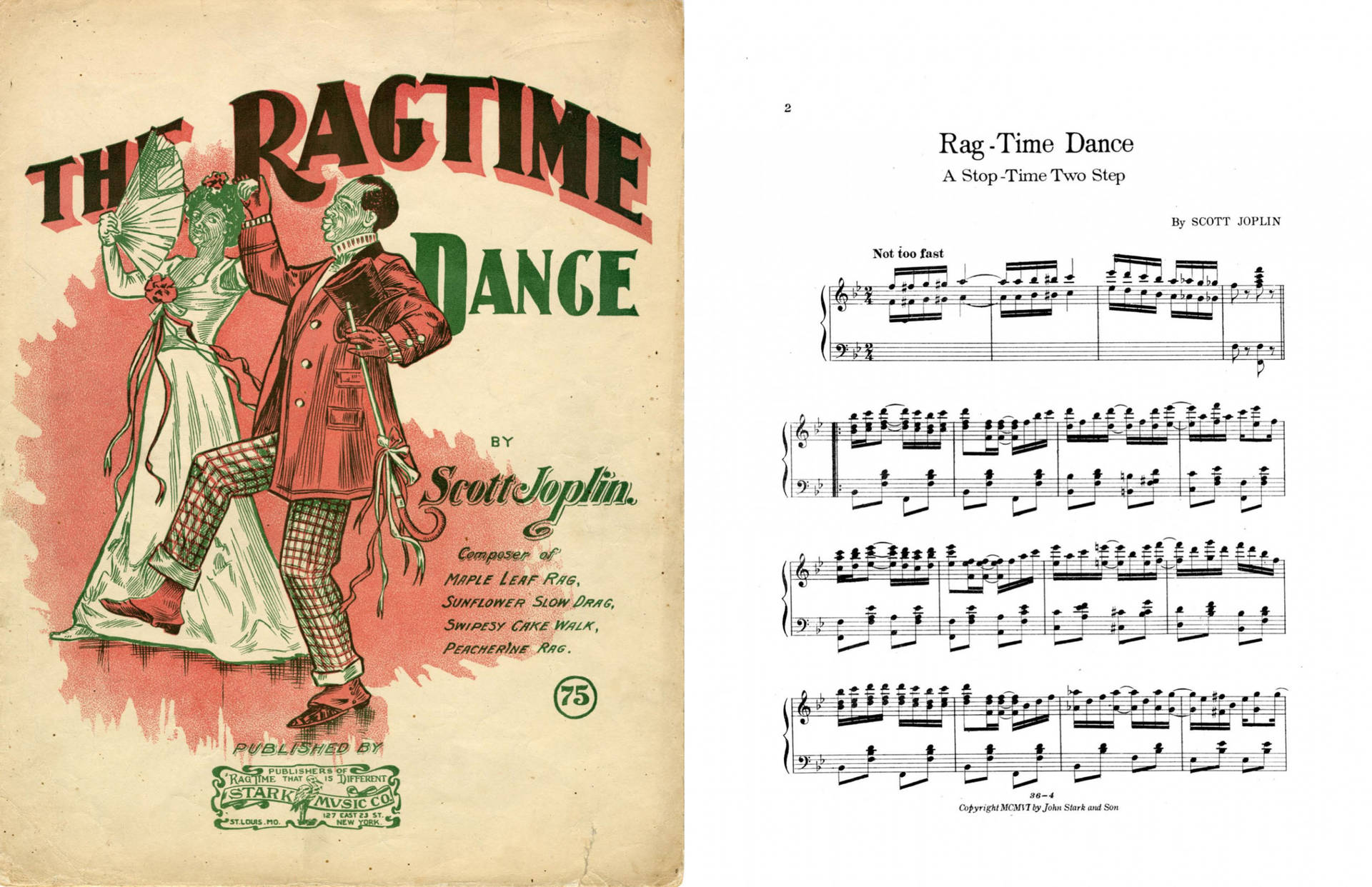Scott Joplin The Ragtime Dance Music Sheet Wallpaper