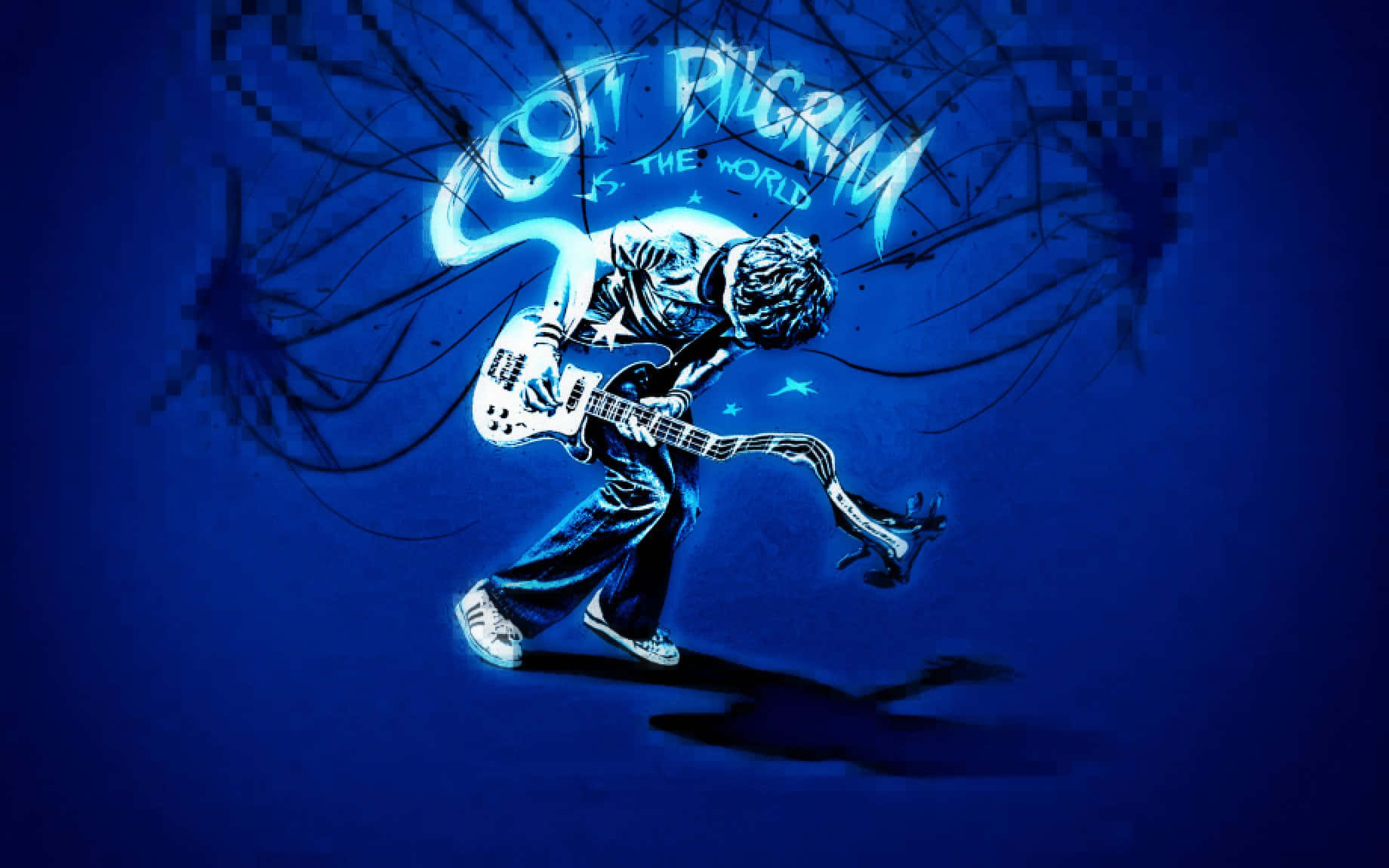 Scott Pilgrim In Blue Mode Wallpaper
