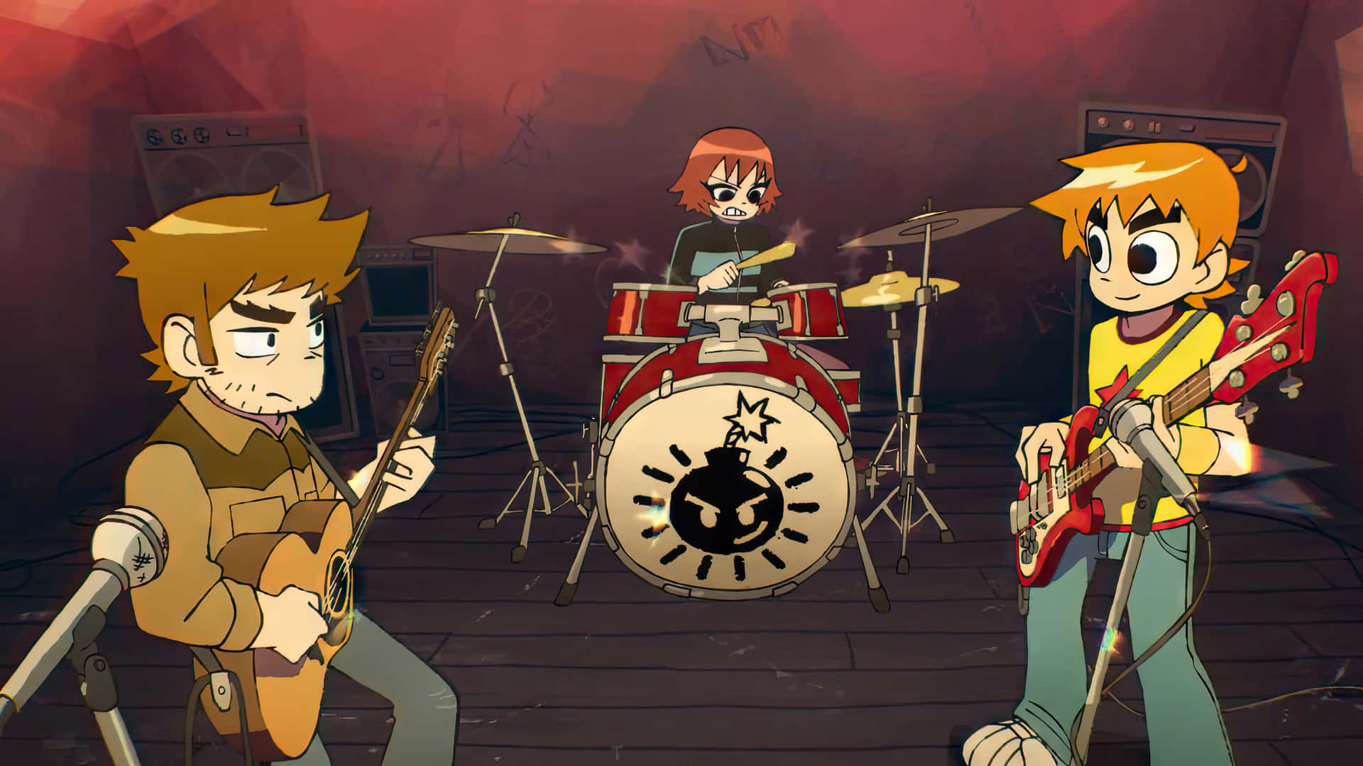 Scott Pilgrim Band Performance Wallpaper