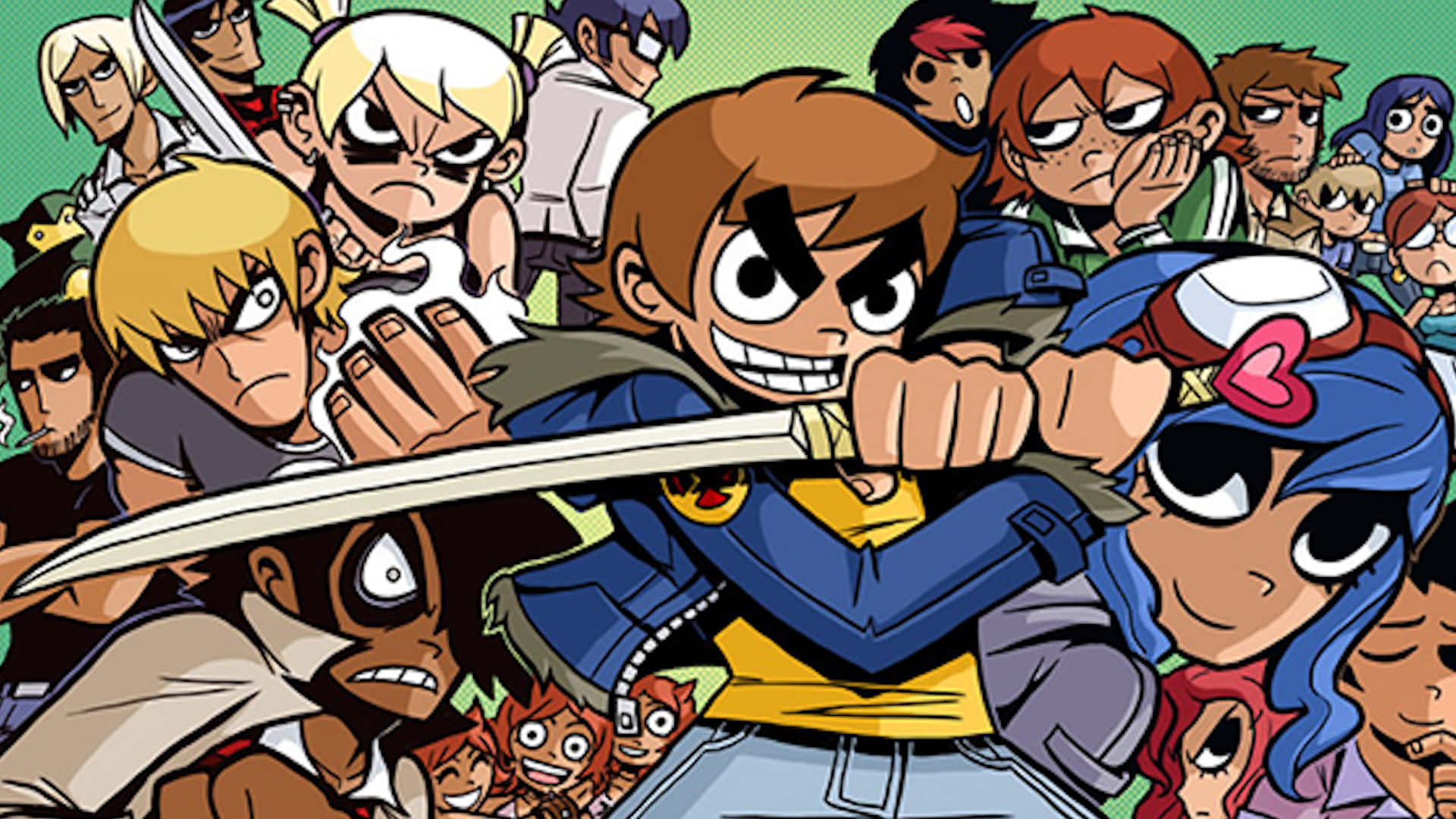 Scott Pilgrim Comic Cast Illustration