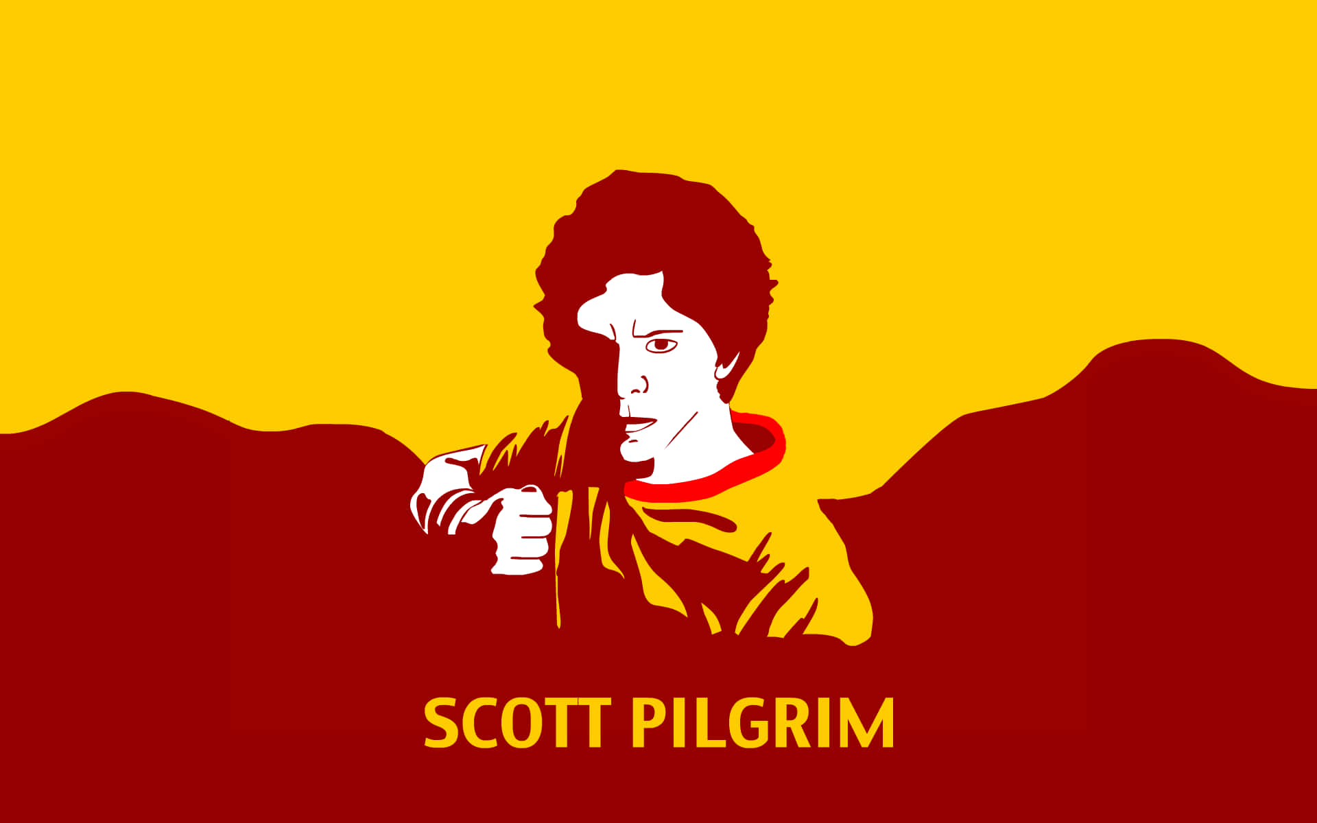 Scottpilgrim-ansiktet Ser Ut Wallpaper