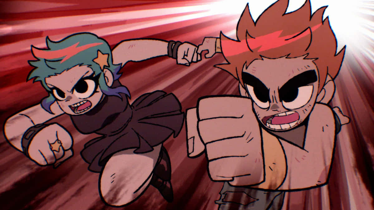 Download Scott Pilgrim Vs Nega Scott Showdown Wallpaper | Wallpapers.com