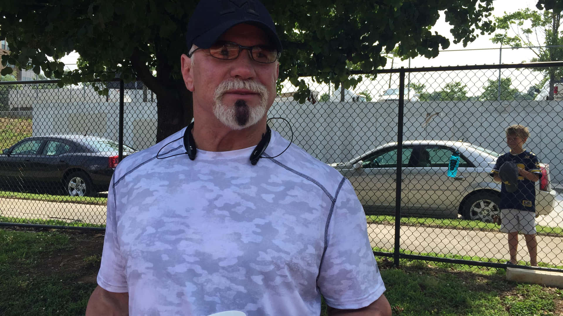 Scott Steiner Wearing Army Patterned White Shirt Wallpaper