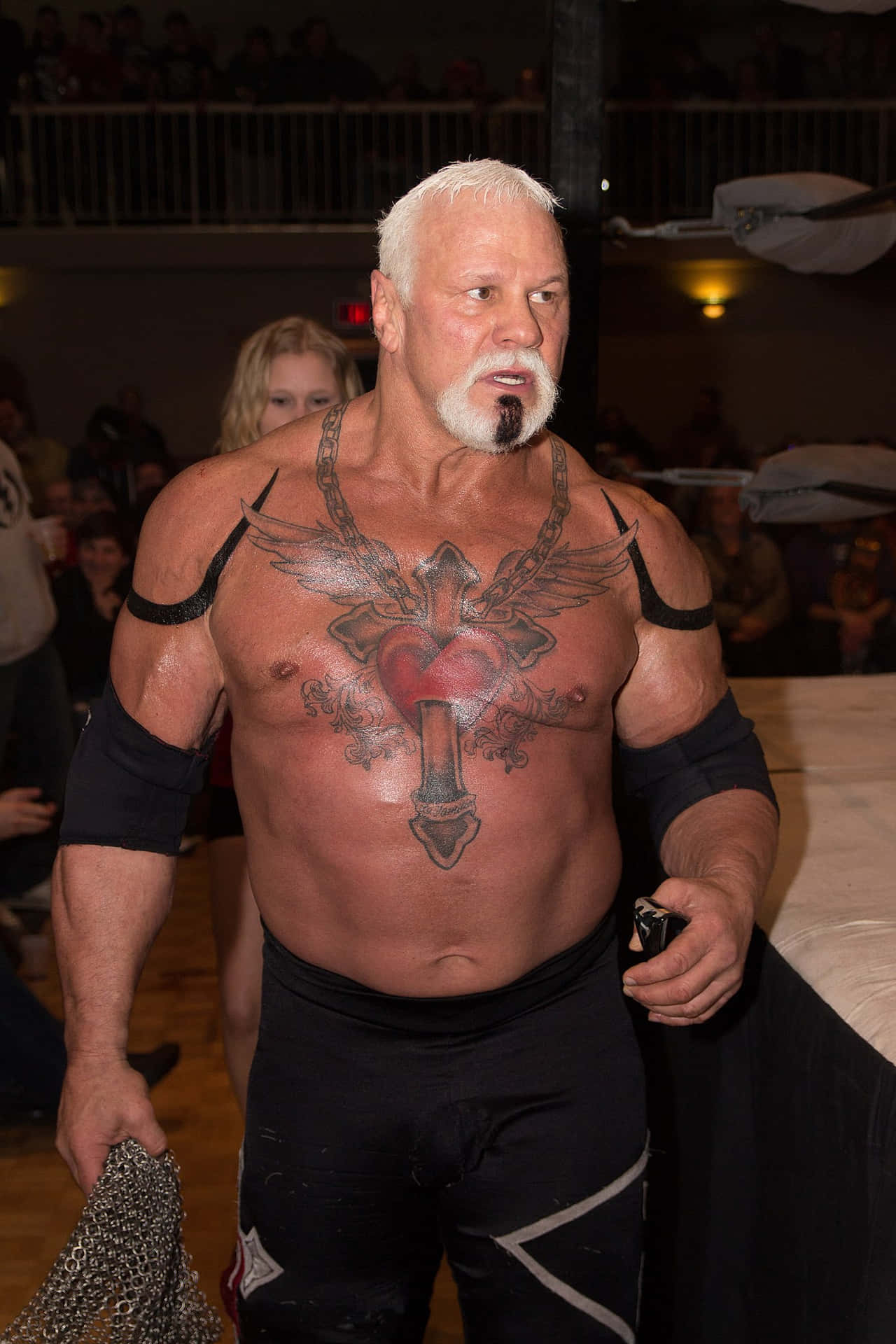 Scott Steiner With Exposed Tattooed Body Wallpaper