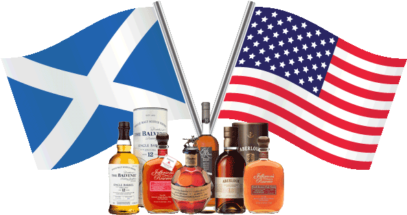 Scottish American Whiskey Selection PNG