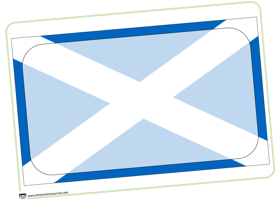 Scottish Flag Illustration PNG