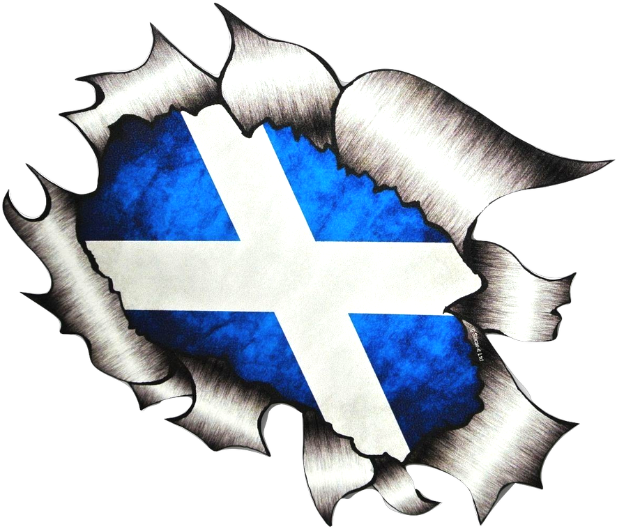Scottish Flag Torn Effect PNG