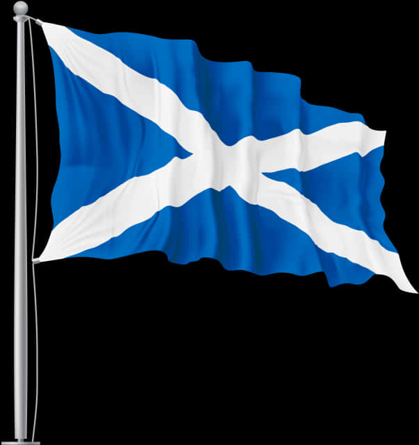 Scottish Flag Waving PNG
