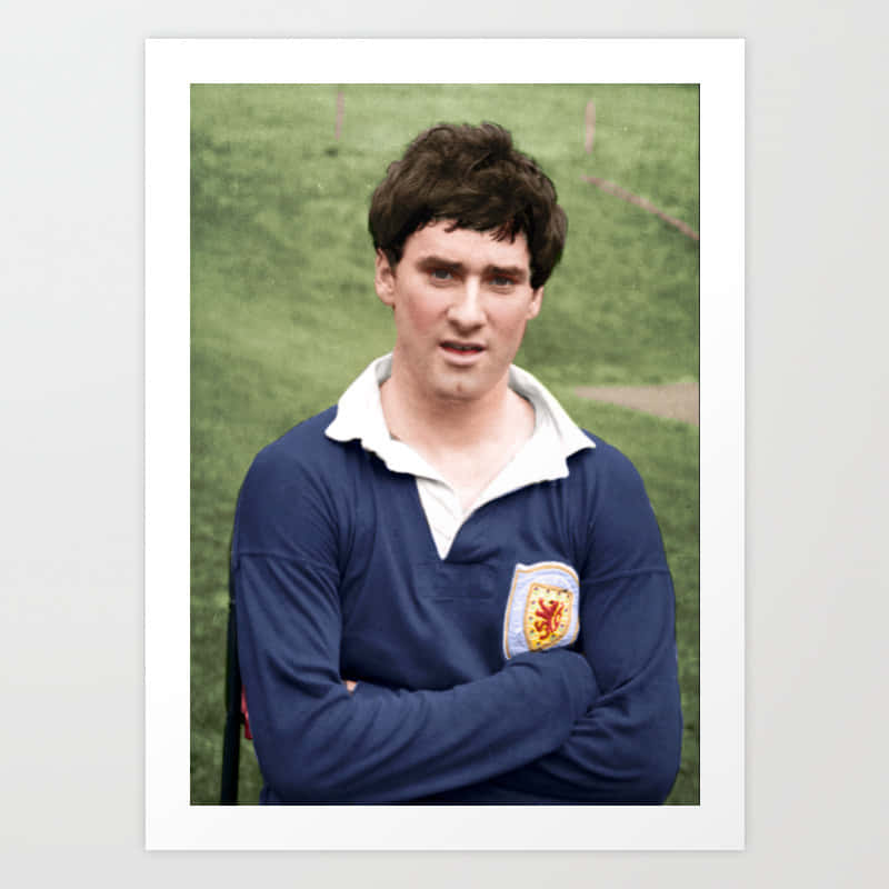 Retratodel Futbolista Escocés Jim Baxter Fondo de pantalla