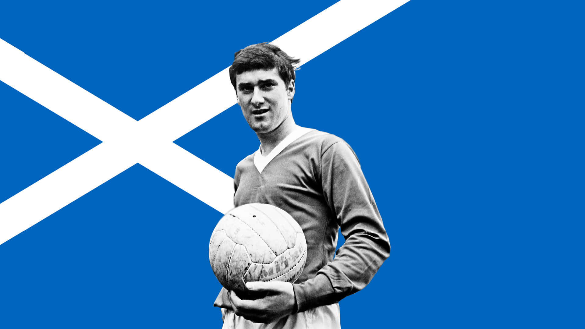 Pósterde Jim Baxter, Futbolista Escocés Fondo de pantalla