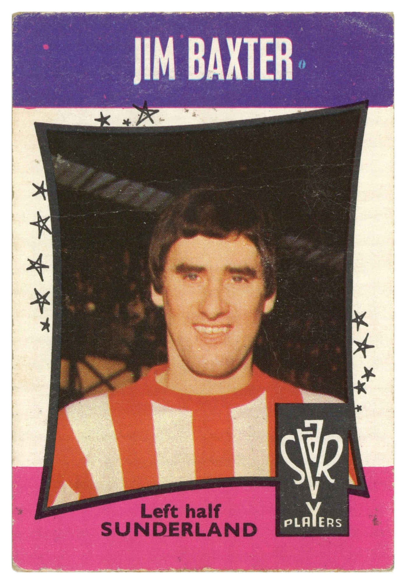Schottischerfußballspieler Jim Baxter Sunderland Fußballkarte Wallpaper