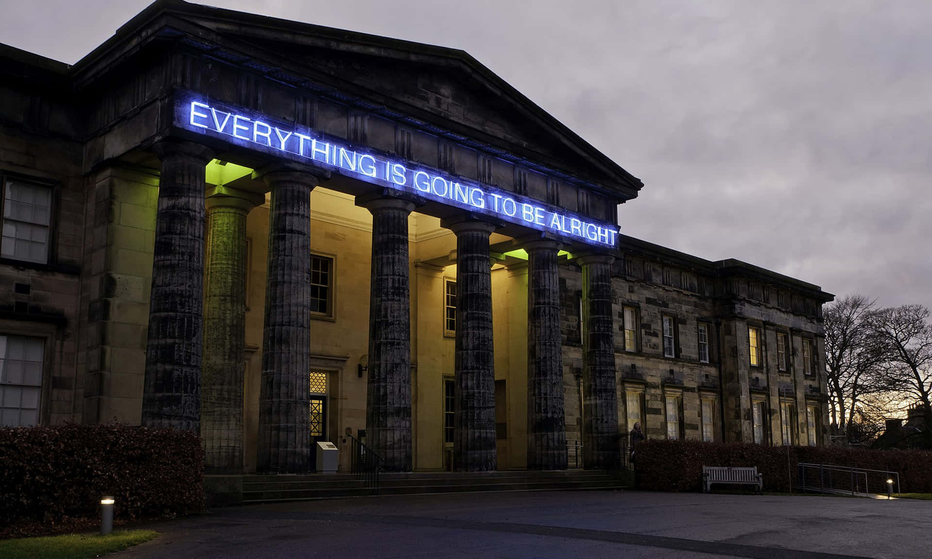 Scottish Gallery Modern Art Neon Sign Wallpaper