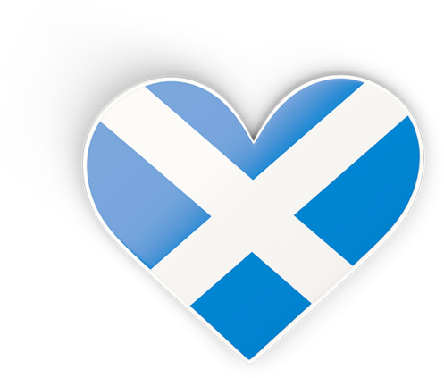 Scottish Love Heart Flag PNG
