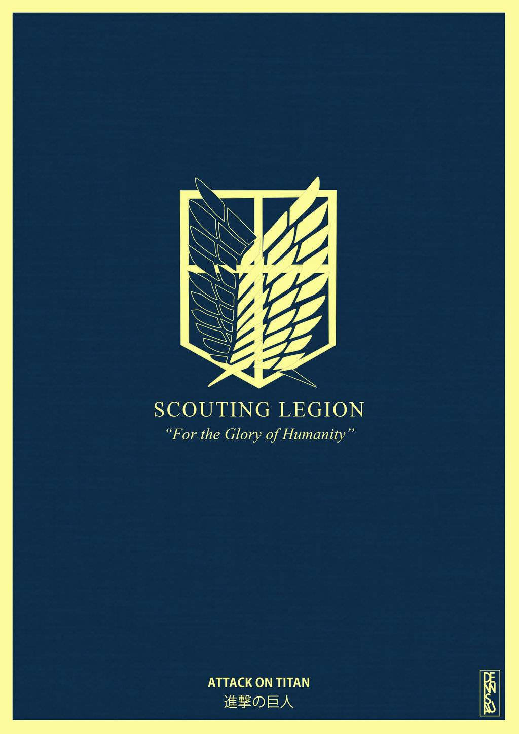 Scoutinglegion Logo (erkundungstrupp-logo) Attack On Titan (angriff Auf Titan) Iphone Wallpaper