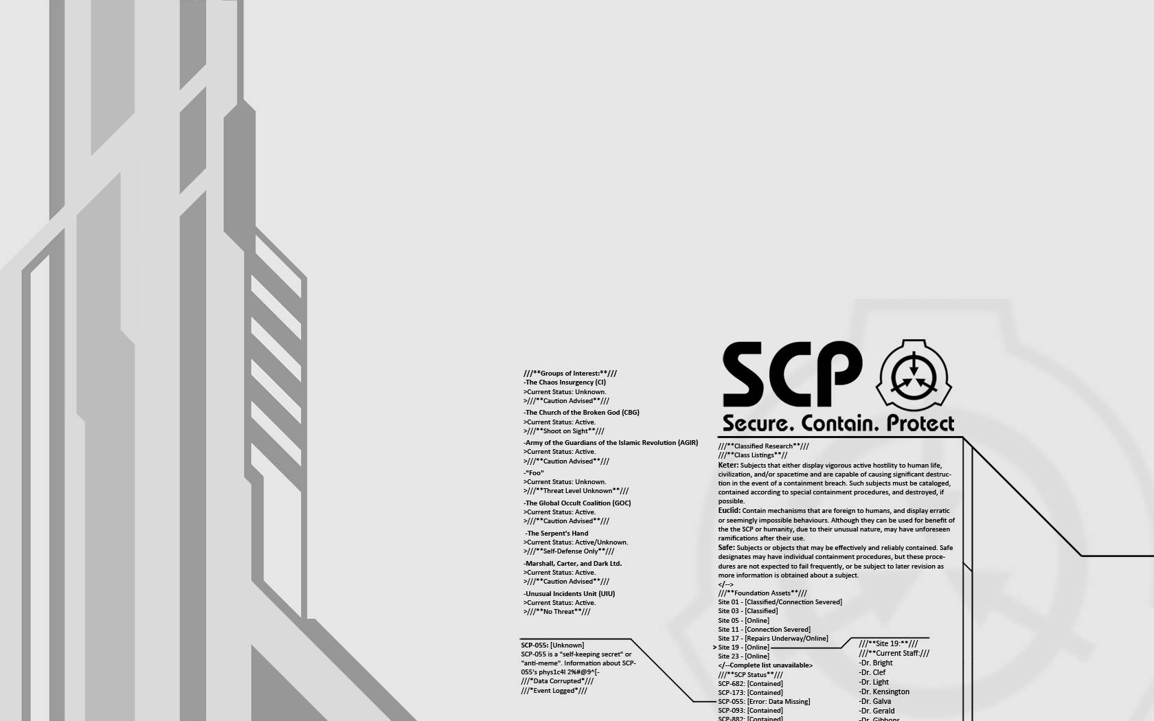 SCP Game Console Wallpaper