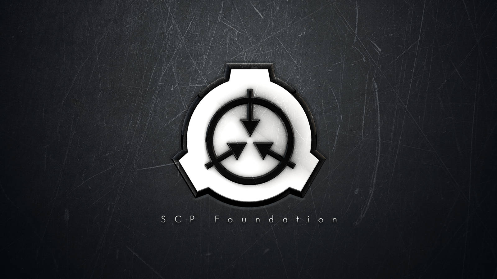 SCP Logo In Scratched Background Wallpaper