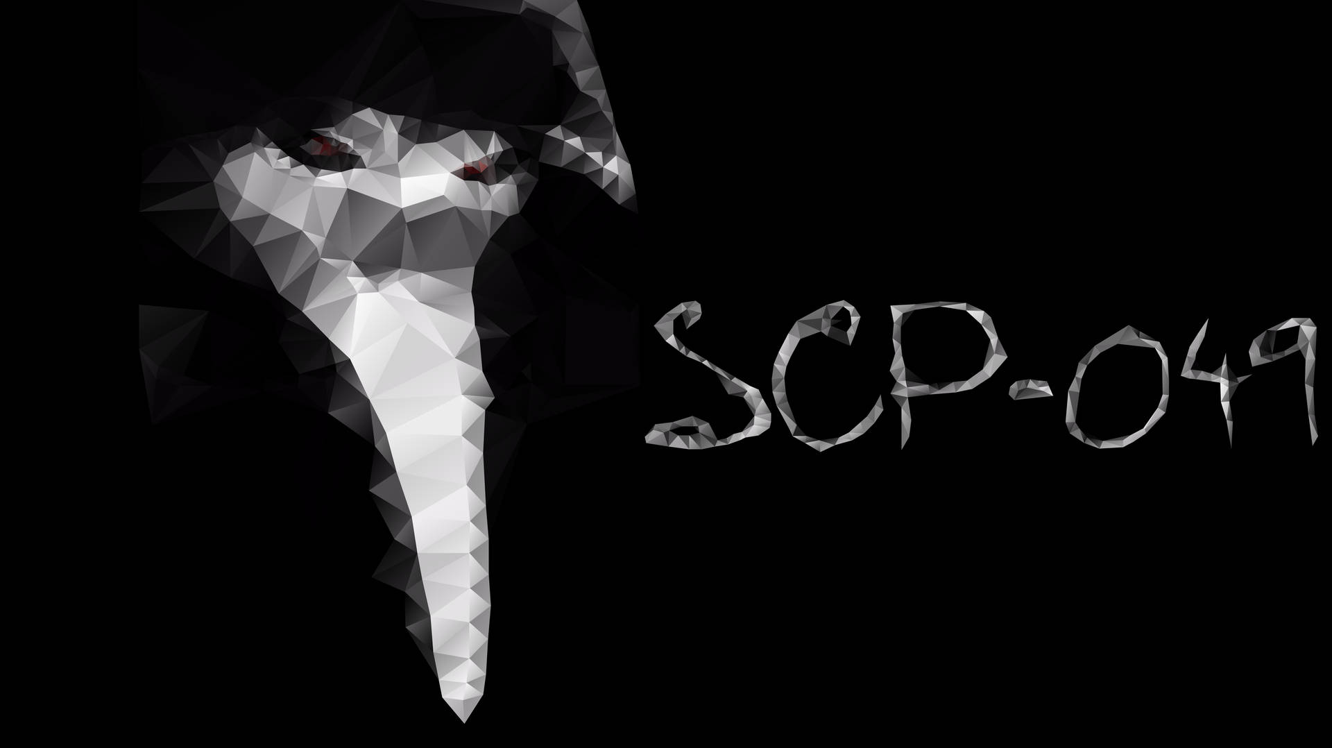 SCP Plague Doctor With Black Backdrop Wallpaper