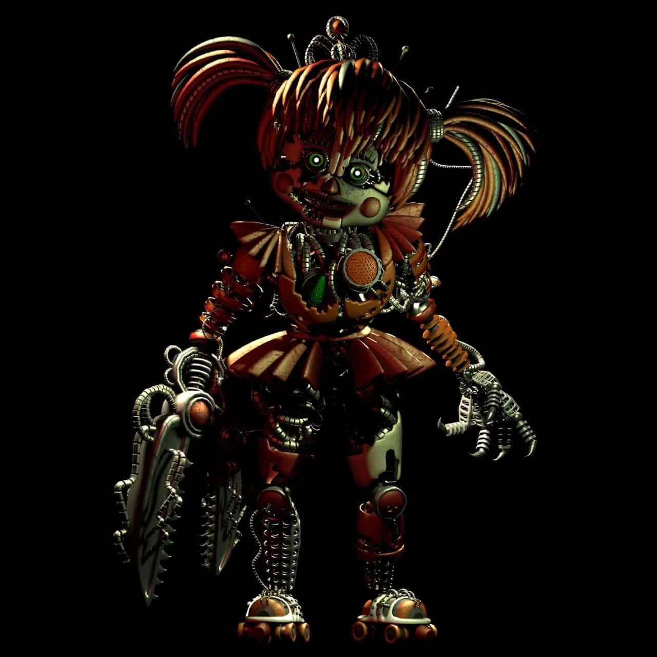 Enigmatic Scrap Baby from the FNAF Series Wallpaper