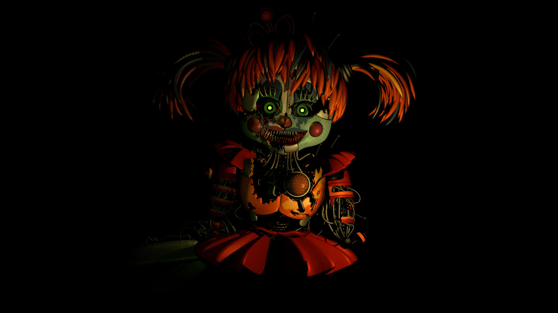 Creepy Scrap Baby from Five Nights at Freddy's Wallpaper