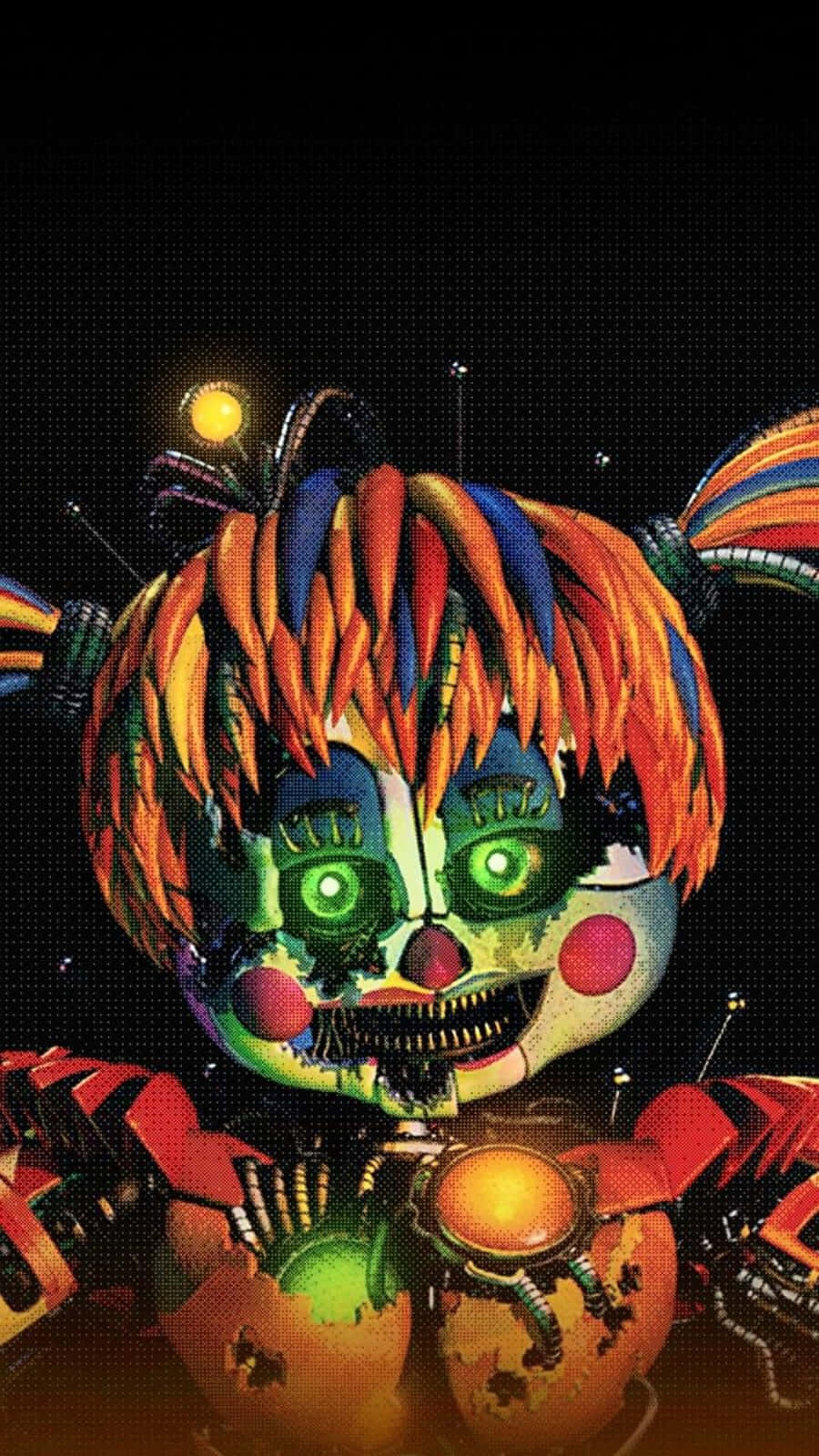 Fearsome Scrap Baby in Action Wallpaper