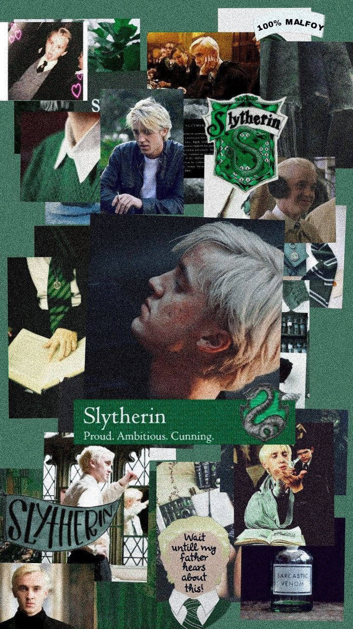 Scrapbook Cutout Draco Malfoy Aesthetic Background
