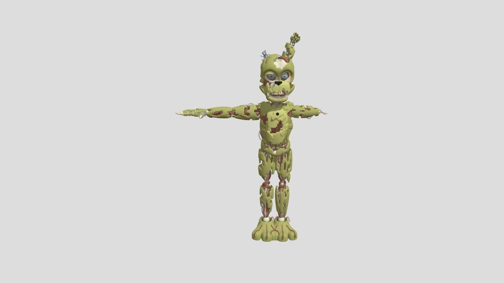 Intimidating Scraptrap character on a dark background Wallpaper