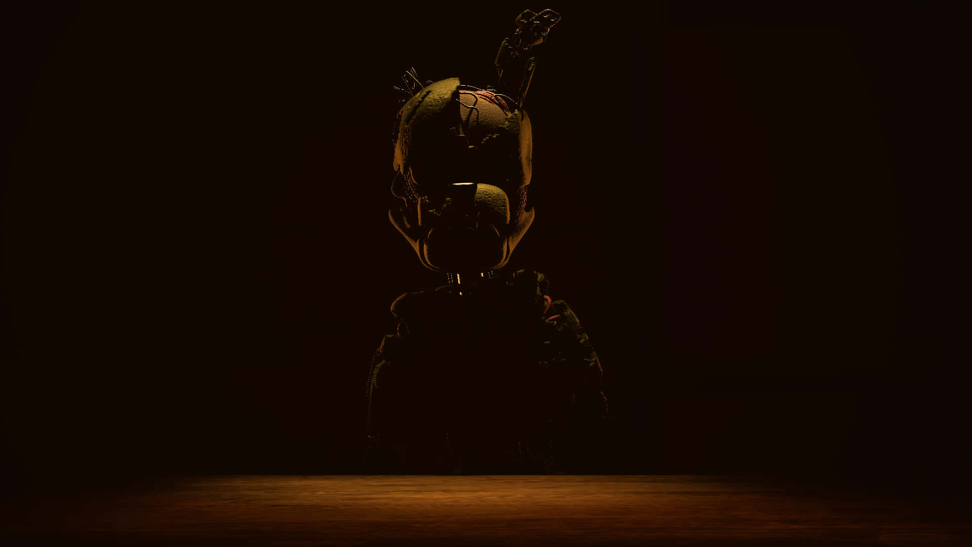 Intimidating Scraptrap in a Spooky Environment Wallpaper
