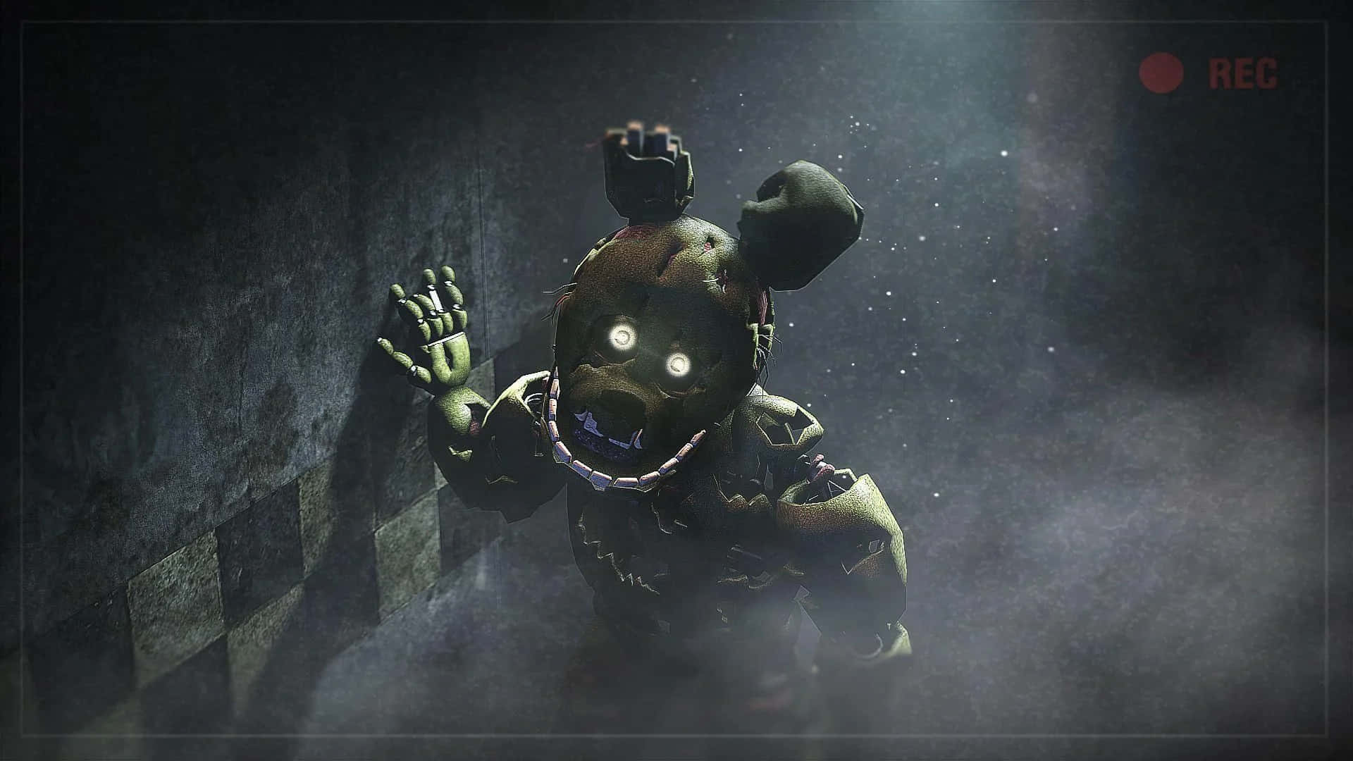 Frightening Scraptrap Springtrap - Five Nights at Freddy's HD wallpaper Wallpaper