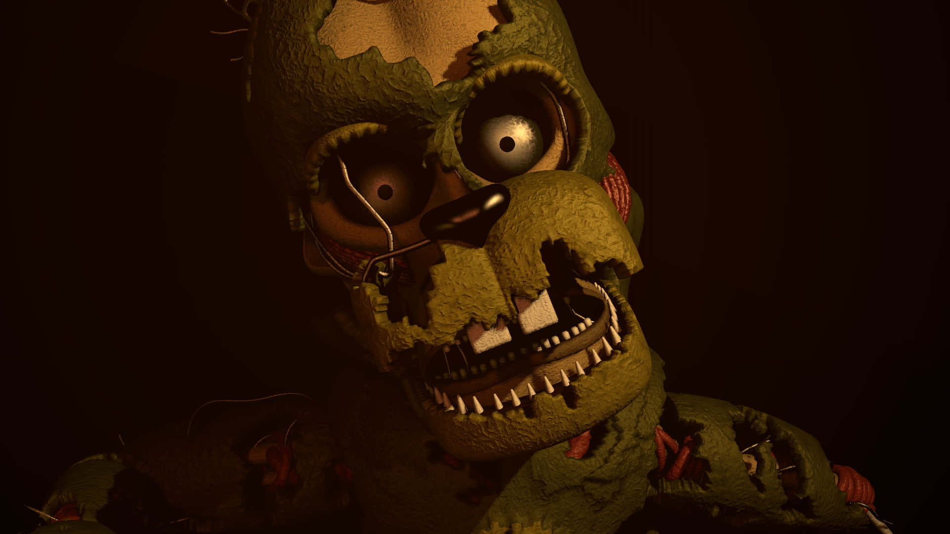 Mysterious Scraptrap Emerging from the Shadows Wallpaper