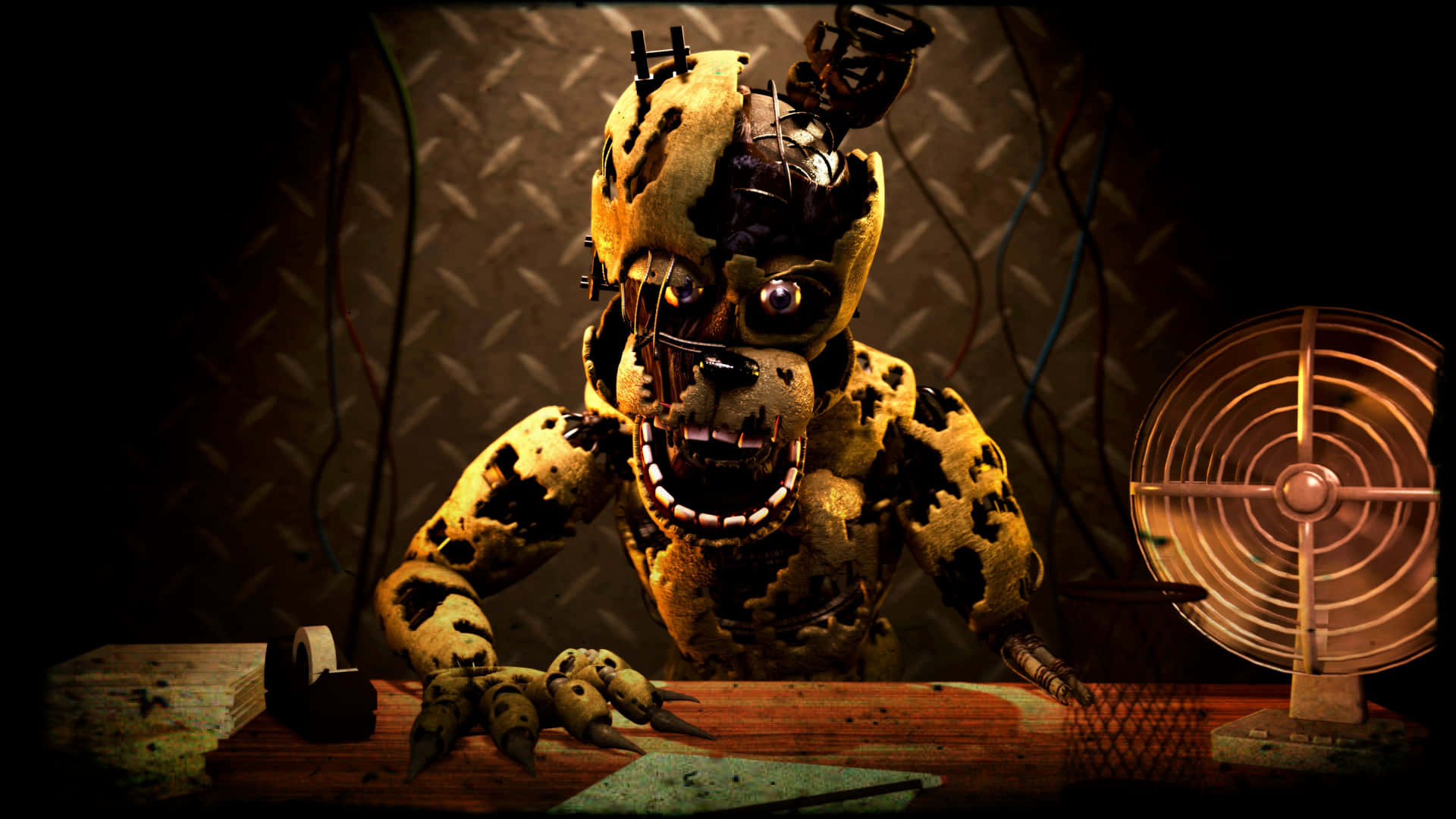 Intense Scraptrap Battle Scene Wallpaper