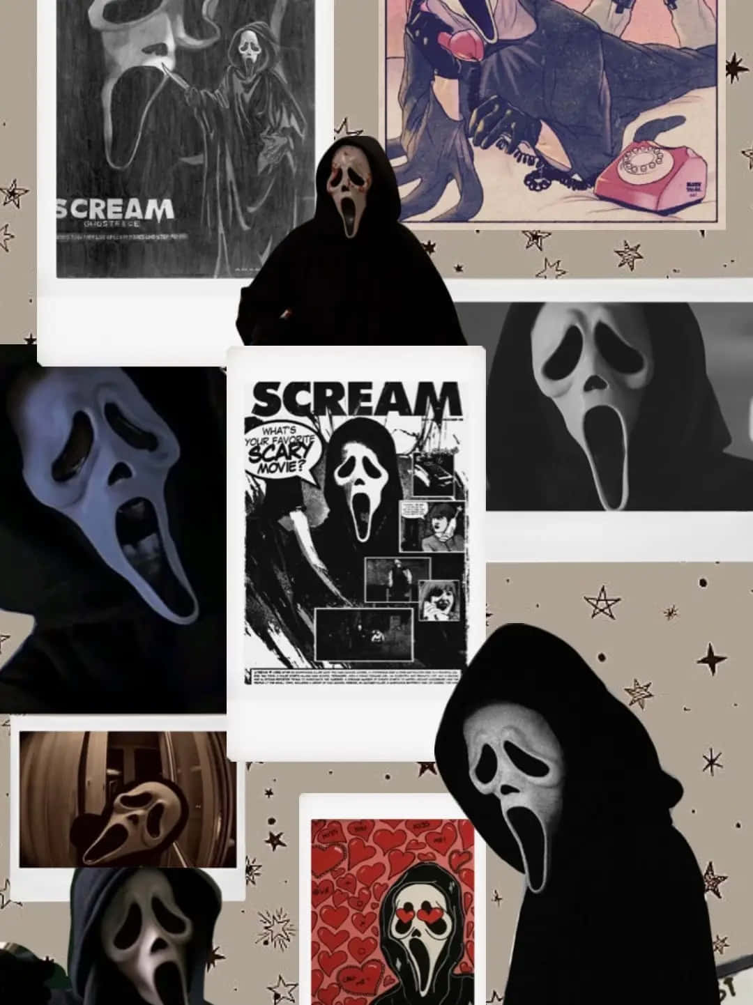 Scream Collage Aesthetic Wallpaper