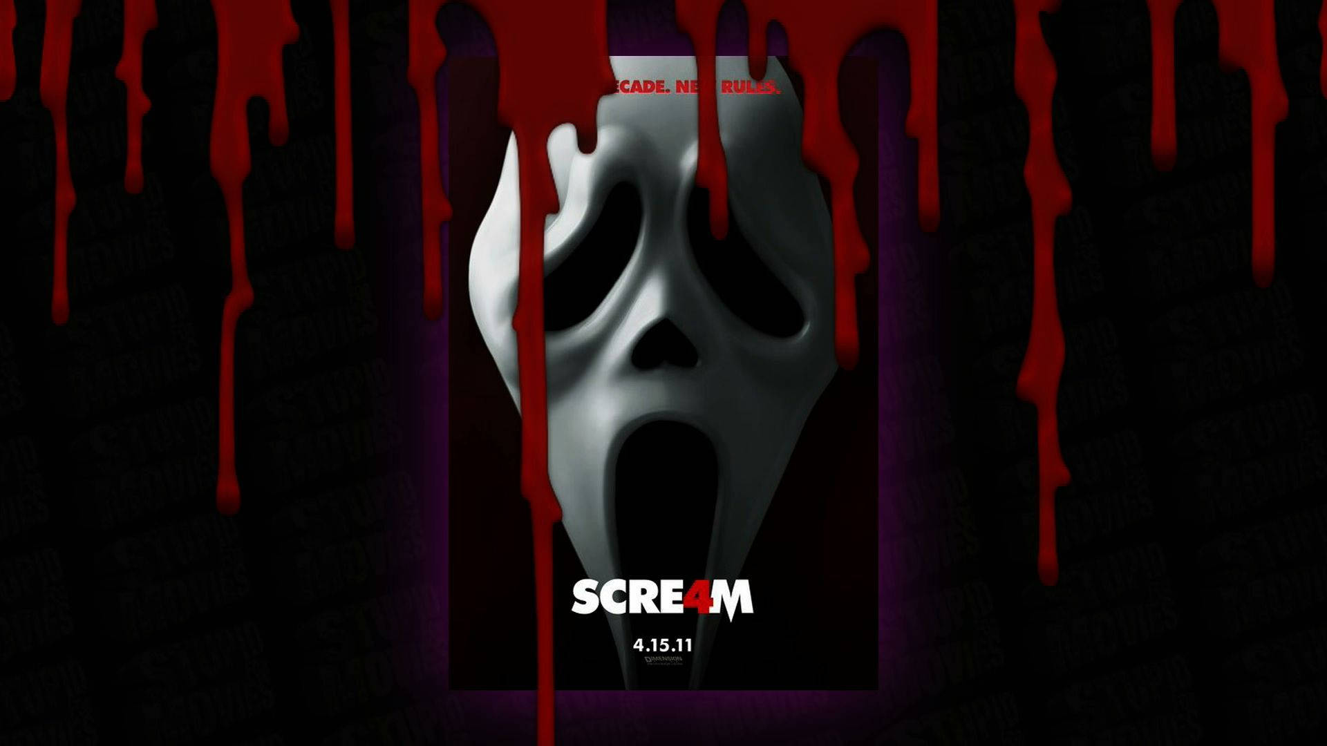 Scream Dripping Blood Poster Wallpaper