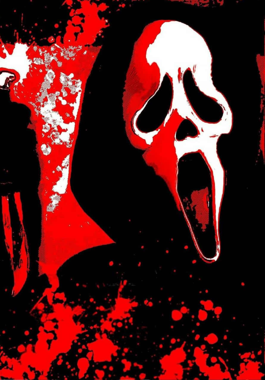 Scream Ghostface Bloody Portrait Poster Wallpaper