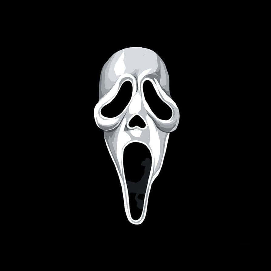 Máscaraicónica De La Película De Terror Scream Ghostface. Fondo de pantalla