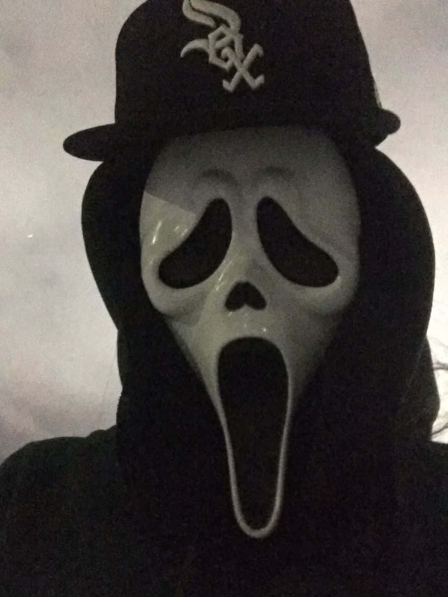Scream Ghostface Wearing A Sox Baseball Cap Wallpaper