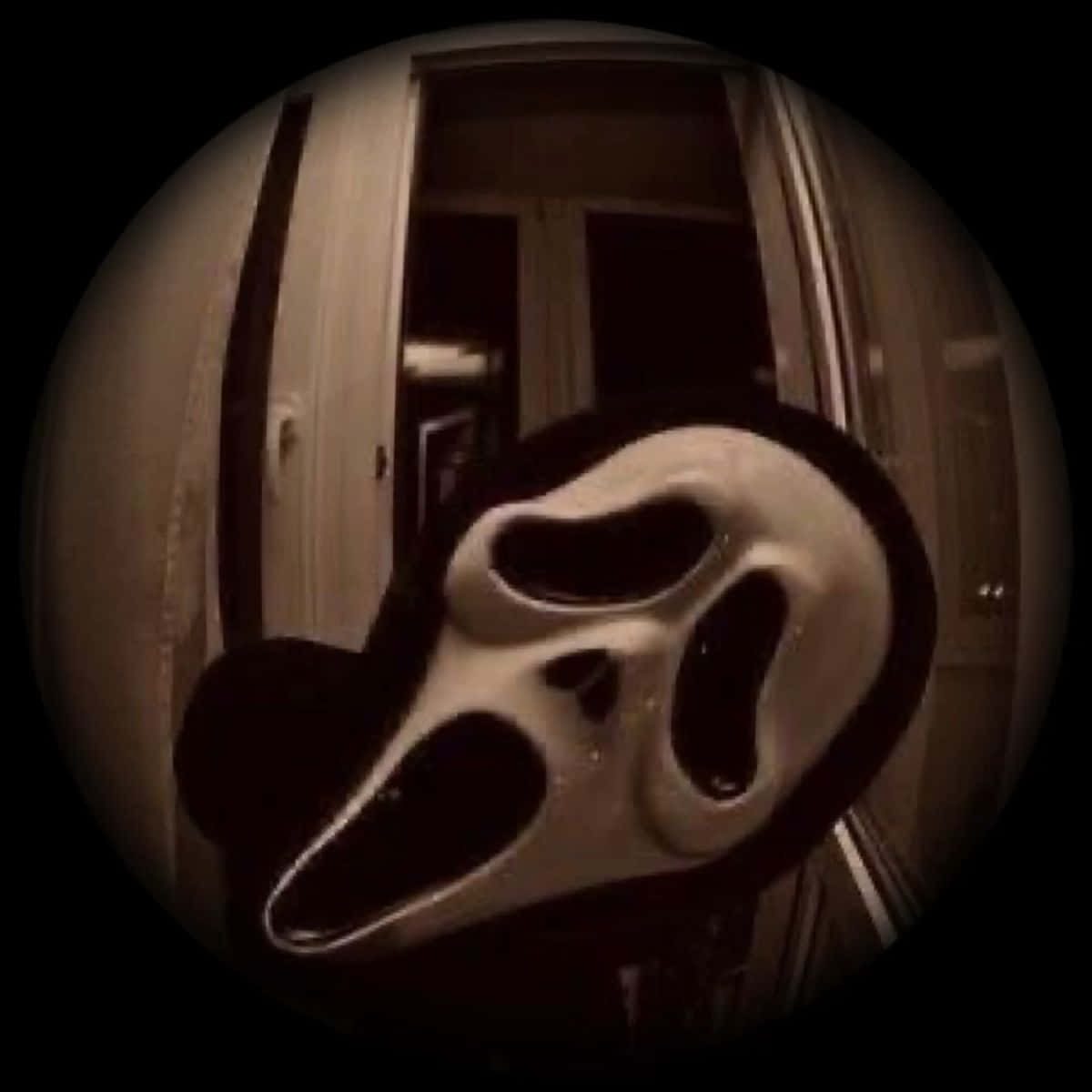 Scream Mask Fisheye View Wallpaper